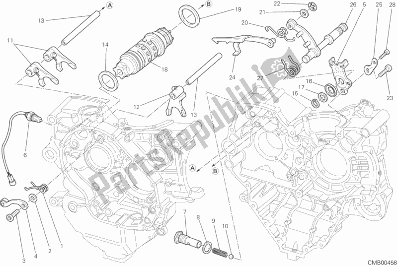 Toutes les pièces pour le Contrôle De Changement De Vitesse du Ducati Diavel Diesel Thailand 1200 2017